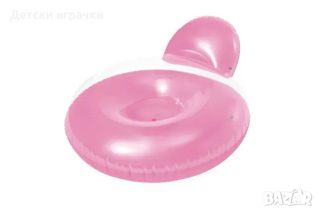 Надуваемо кресло Pillow-Back Intex, 137 х 122 см, PVC, с облегалка, син/розов, снимка 3 - Надуваеми играчки - 49928015