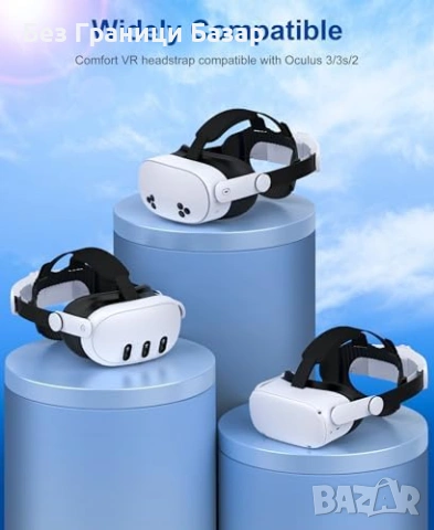 Нова Комфортна регулируема лента за Meta Quest 3S 3 2 VR игри геймъри, снимка 4 - Аксесоари - 53822011