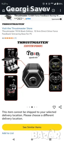 Thrustmaster T818 Black Edition 10 Nm за компютър, снимка 5 - Геймърски - 56004269
