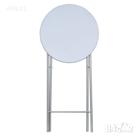 vidaXL Комплект бар маси с МДФ плот, 4 броя, бял, снимка 2 - Маси - 56147677