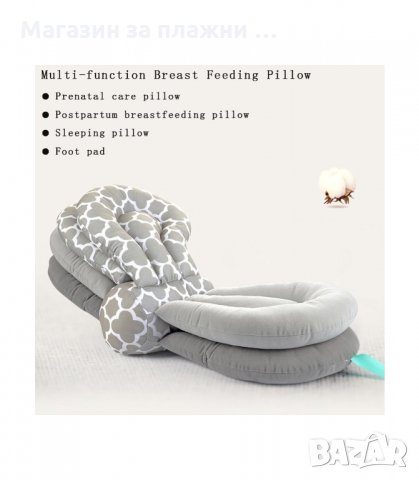 МНОГОФУНКЦИОНАЛНА ВЪЗГЛАВНИЦА ЗА КЪРМЕНЕ И СПАНЕ НА БЕБЕТА И МАЛКИ ДЕЦА - код 2668, снимка 9 - Аксесоари за кърмачки - 34164775