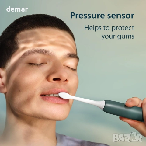 Електрическа четка за зъби Philips Sonicare 4000 Series, Тъмнозелена, HX4042/46, снимка 4 - Други - 53706740