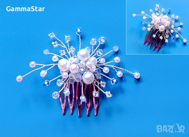 Булчинска украса за коса/ Сватбени аксесоари/ Бижута за коса, снимка 2 - Сватбени аксесоари - 46573988