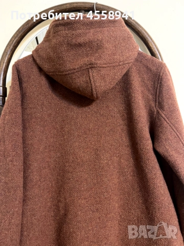топло кафяво палто от 100% вълна, снимка 7 - Палта, манта - 52845072