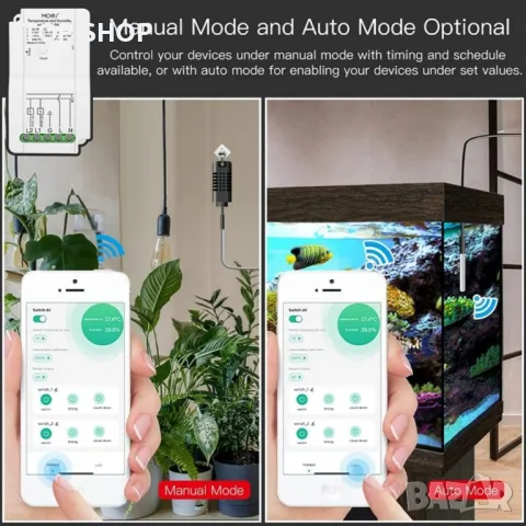 MOES WiFi модул за превключване на температурата и влажността, снимка 3 - Друга електроника - 48737565