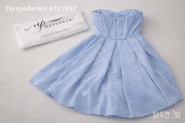 Продавам красива светлосиня рокля , снимка 2 - Рокли - 53322003