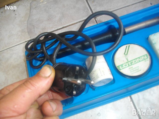 80 Вата-Ел.Поялник-Старо Немско Качество-Пълен Комплект-Тенол/Колофон/Паста/Припой, снимка 3 - Поялници и запояване - 41310227