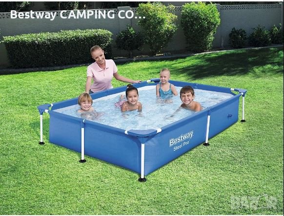 бАСЕЙН СГЛОБЯЕМ Басейн сглобяем правоъгълен BESTWAY 2.21м х1.50.х43 см