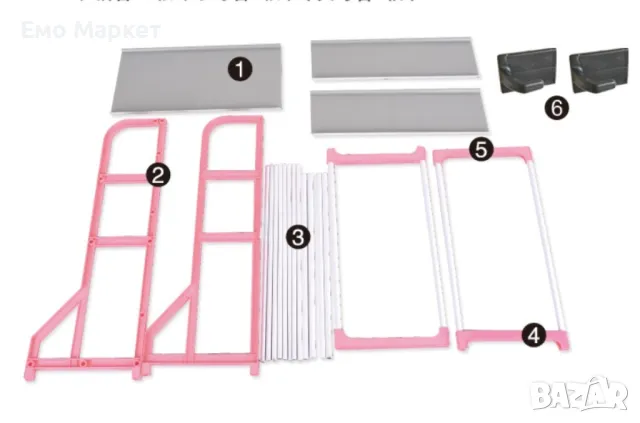 Метална етажерка за над пералнята с три рафтаж - вариант за над пералня - Цвят: Син, снимка 7 - Етажерки - 49241292