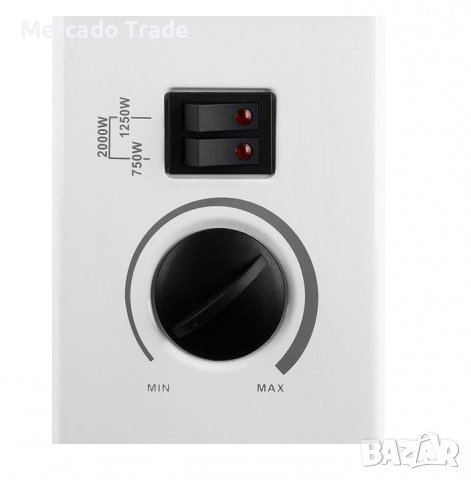 Електрически конвектор Mercado Trade, 2000W, Бял, снимка 2 - Отоплителни печки - 38633725