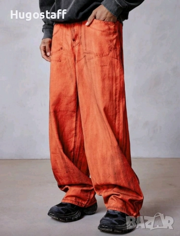 Нови baggy дънки  Casual Loose Fit Jeans панталони карго Л, снимка 12 - Дънки - 52034041