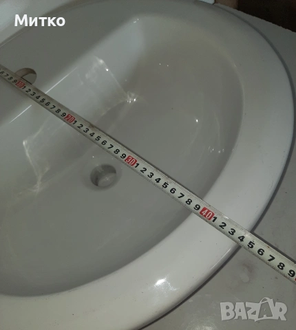 Порцеланова бяла мивка за баня със дребна забележка , снимка 18 - Мивки - 53696151