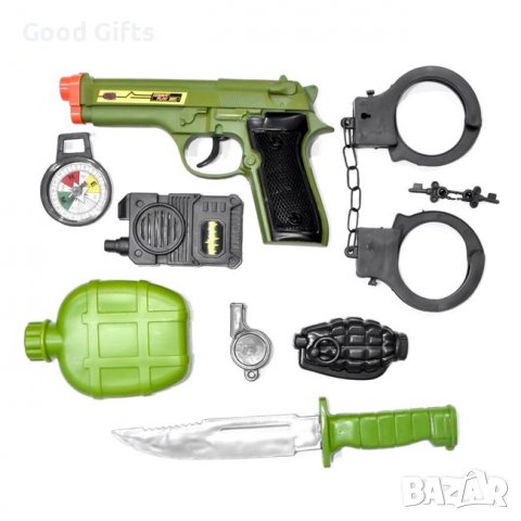 Боен комплект оръжия - 8 части , Аксесоари за детски костюм
