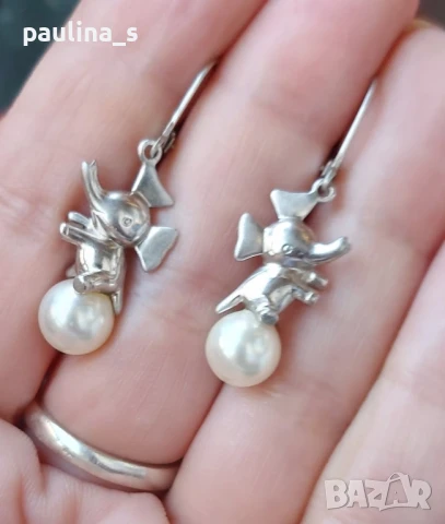 Винтидж / Два чифта / Сребърни обеци с гранати, барокови и Акоя перли и карнеол / проба 925 , снимка 11 - Обеци - 45914244