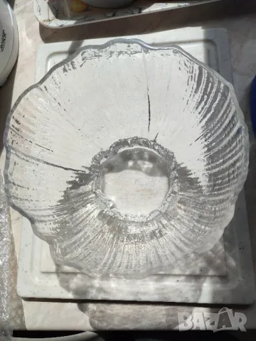 винтидж дизайнерска стъклена купа rosenthal studio line гравирана на дъното маркирана, снимка 2 - Антикварни и старинни предмети - 50109196