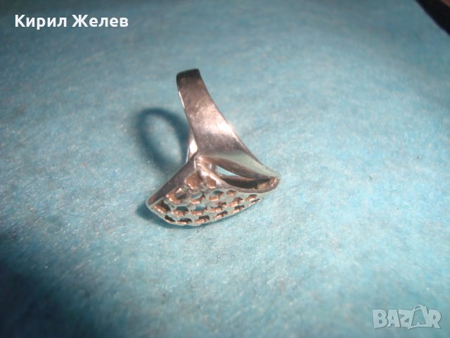 СРЕБЪРЕН БЕЛ ЕПОК СТИЛ СТАР КРАСИВ ПРЪСТЕН СРЕБРО 925 АЖУРНА РЪЧНА ИЗРАБОТКА 25157, снимка 12 - Пръстени - 35828351