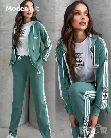 Adidas Дамски Спортен Комплект с 3 части🔝Дамски Спортен Екип Адидас - Различни Цветпове Код VL-8, снимка 2 - Спортни екипи - 49306716