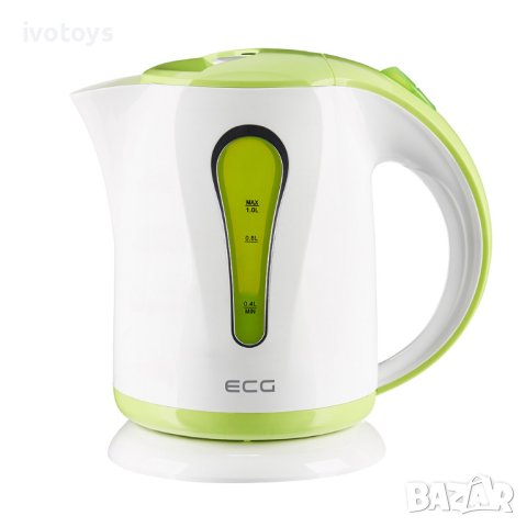 Кана за вода ECG RK 1022 Green, 1100W, 1L, Бял/Зелен, снимка 1