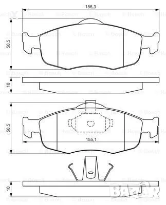 VERTEX VR1604 НАКЛАДКИ ПРЕДНИ FORD Scorpio Mk1 Mk2 / Mondeo Mk1 Mk2 / Cougar 1986-2001 OE 1521326, снимка 2 - Части - 39980020