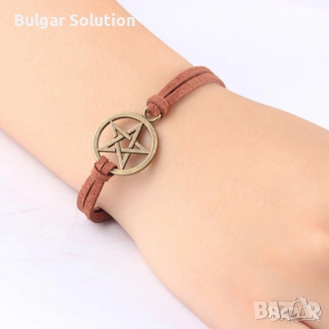 😈 Колие с пентаграм от филма Supernatural, снимка 14 - Колиета, медальони, синджири - 52597764