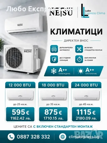 климатик NeTsu 5 години гаранция 
