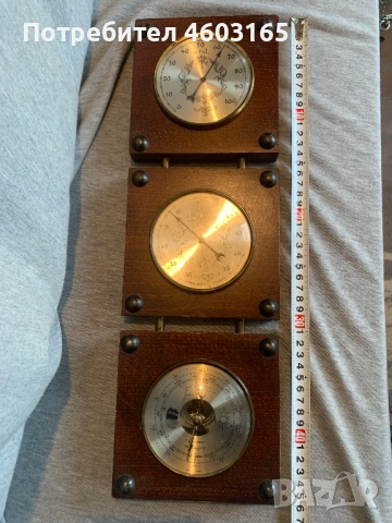 барометър термометър влагомер , снимка 2 - Антикварни и старинни предмети - 53224553