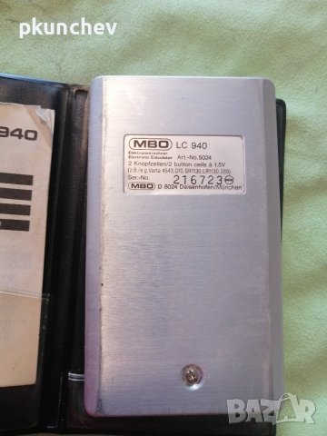 Ретро калкулатор MBO LC 940, снимка 4 - Друга електроника - 44367947