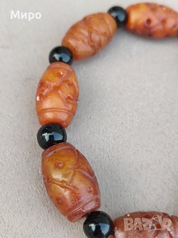 ГРИВНА ЕСТЕСТВЕН НЕФРИТ МЪНИСТА , снимка 5 - Гривни - 41739968