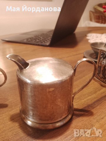 Посребрени съдчета и страхотна бензинова настолна запалка., снимка 11 - Антикварни и старинни предмети - 44570239