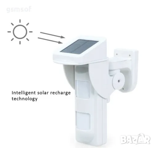 433Mhz радио PIR датчик за движение за външен монтаж със соларно захранване за алармени системи, снимка 3 - Други - 47533310