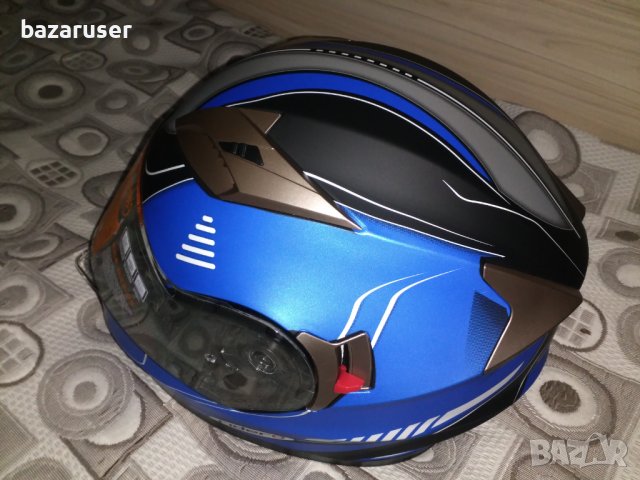 Каска мотор RIDERO интегриран син размер XS,S,M,L,XL/Гаранция 12 месеца/, снимка 8 - Аксесоари и консумативи - 29764243