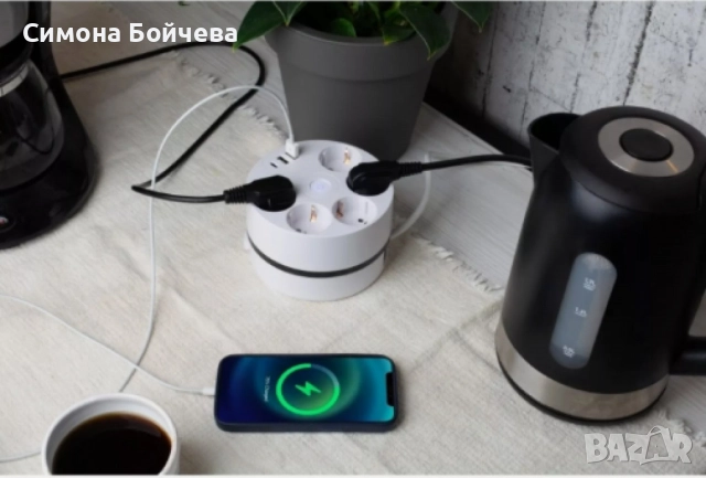 Кабелна макара Technaxx, с множество гнезда, удължителен кабел 140 cm, USB 5x 230V, снимка 6 - Други - 52806903