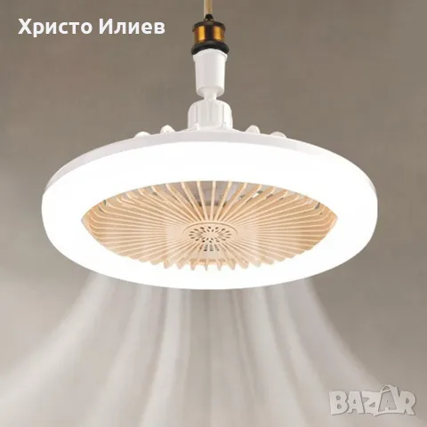 LED лампа с вграден вентилатор и дистанционно управление, снимка 4 - Вентилатори - 55834559