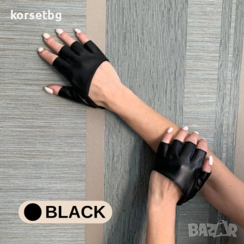 Дамски кожени ръкавици без пръсти 23770, снимка 4 - Ръкавици - 37502136