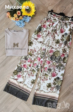 Дамски панталони - два десена - 13€, снимка 2 - Панталони - 53776610