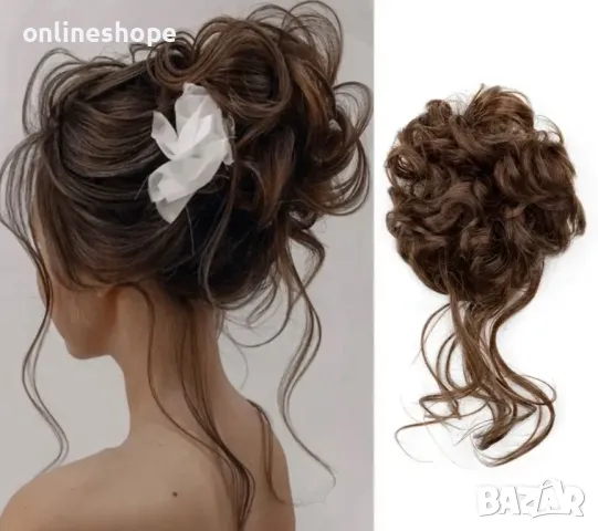 Удължение за коса тип Кок 20см / Екстеншън , снимка 3 - Аксесоари за коса - 49222252