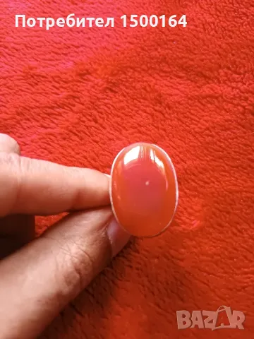 пръстен от тигрово око и карнелиан, снимка 2 - Пръстени - 48077388