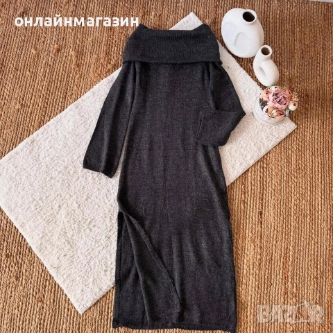 Дълга рокля плетиво , снимка 2 - Рокли - 53288025