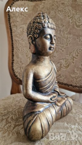 Буда, Будизъм– Масивна фигура, 1.364кг, 23см, снимка 5 - Статуетки - 39759519
