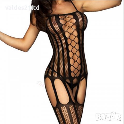 Еротично секси боди с жартиери и чорапи, снимка 3 - Бельо - 35443968