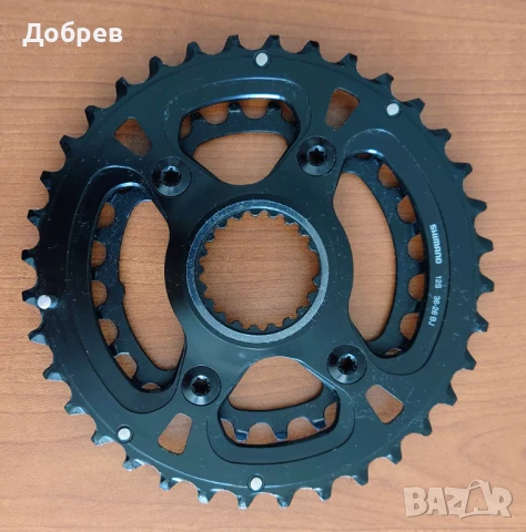 Плочи двойка 36/26 зъба за курбели Shimano серии XT FC M8100, SLX М7100 и Deore М6100 и спейсер, снимка 6 - Части за велосипеди - 51287713