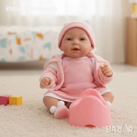 Реалистично бебе с аксесоари Pure Baby - 39см