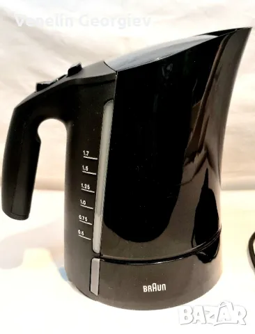 Електрическа кана за вода ,,Braun" WK300, 2200 W, 1.7 л, Черна, снимка 3 - Кани - 49249575