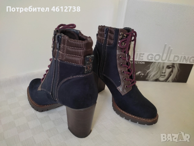 Боти - велур - размер 38 , снимка 2 - Дамски боти - 51937696