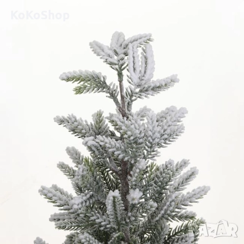 Заснежена коледна елха в саксия-Ø25x45 см./изкуствена коледна елха/елхичка, снимка 2 - Декорация за дома - 52100462