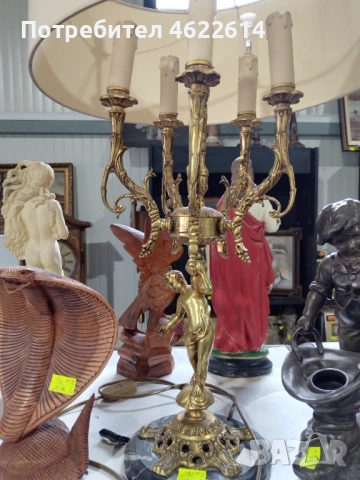 МНОГО КРАСИВА БАРОКОВА ЛАМПА , снимка 4 - Колекции - 53629295