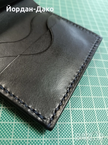 Портфейл от естествена кожа ръчна изработка, снимка 7 - Портфейли, портмонета - 51465137