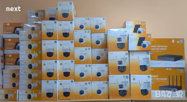 12 вида Wi-Fi IP камери IMOU Bullet 3 2C, Cruiser 2 2C Dual SC 4G, Cell PT Lite, AOV PT 4G sim и NVR