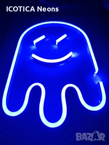 LED Неонова Синя Призрачна Фигура | ICOTICA