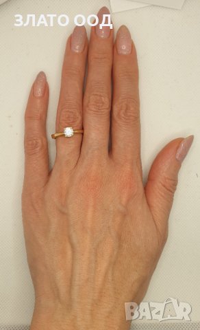 Златни пръстени-18К с диаманти, снимка 7 - Пръстени - 39790190